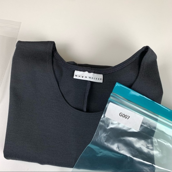 Bryn Walker Short Sleeve Grey Tunic Style Dress - Picture 10 of 11